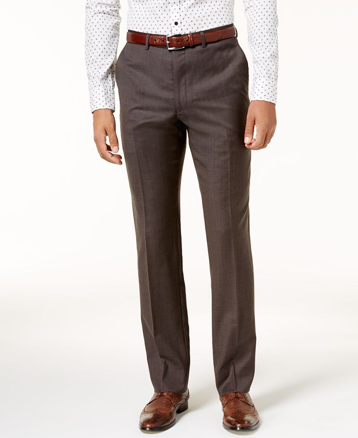 Vince Camuto Men's Slim-Fit Brown Textured Suit - Macy's