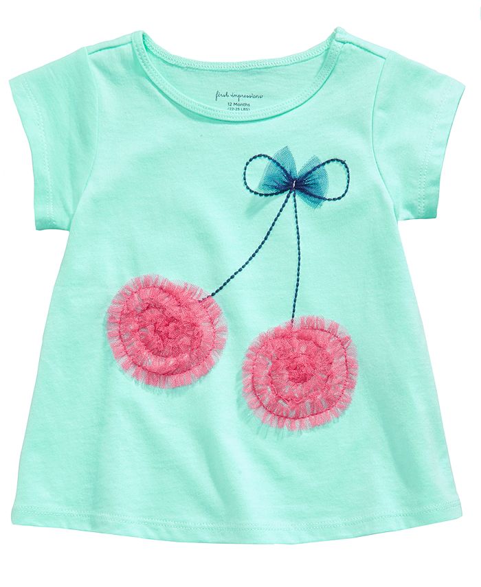 First Impressions Sweet Chic Cherry T-Shirt, Baby Girls, Created for ...
