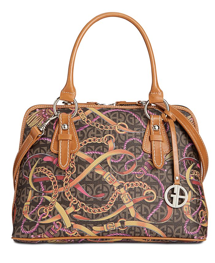 Giani Bernini Block Signature Chain Dome Satchel, Created for Macy's 
