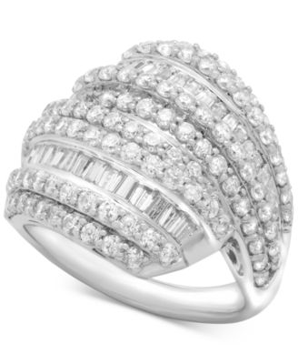 Wrapped in Love Diamond Layered Cluster Ring (2 ct. t.w.) in Sterling ...