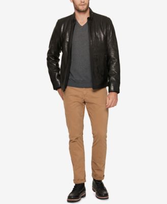 Andrew Marc Men's Leather Moto Jacket