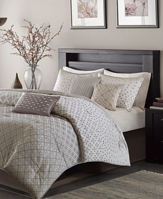 Madison Park Biloxi Jacquard Geometric 7-Pc. Comforter Set, California King