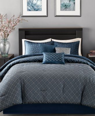 Biloxi Jacquard Geometric 7-Pc. Comforter Sets