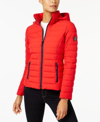 nautica stretch puffer water resistant jacket