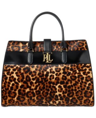 ralph lauren leopard tote