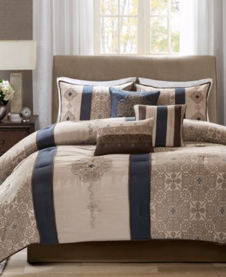 Madison Park Donovan Jacquard Medallion 7-Pc. Comforter Sets - Macy's
