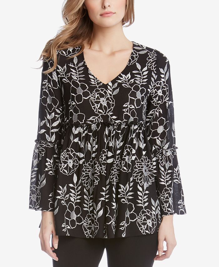Macy's ruffle cheap blouse