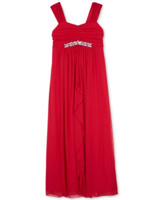 macys girls red dress