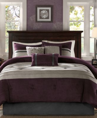 Palmer Faux-Suede7-Pc. Comforter Set, Queen