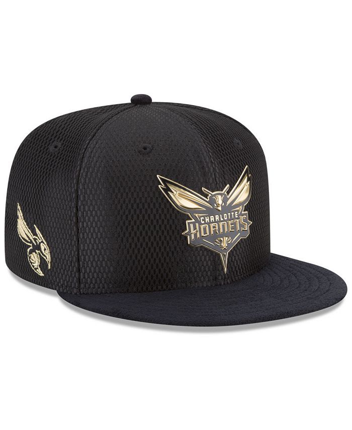 New Era Charlotte Hornets On-Court Black Gold Collection 9FIFTY ...