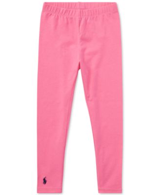 Girls 2T-6X Stretch Embroidered Pony Stretch Cotton Leggings