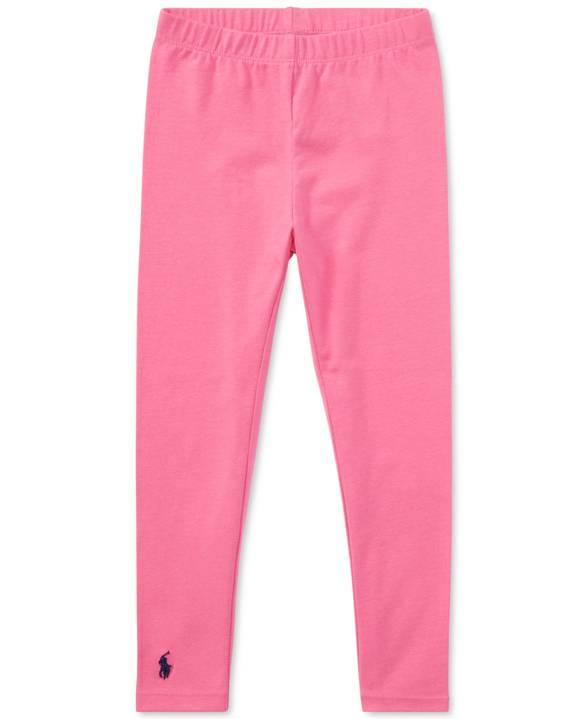 Toddler and Little Girls Stretch Embroidered Pony Stretch Cotton Leggings