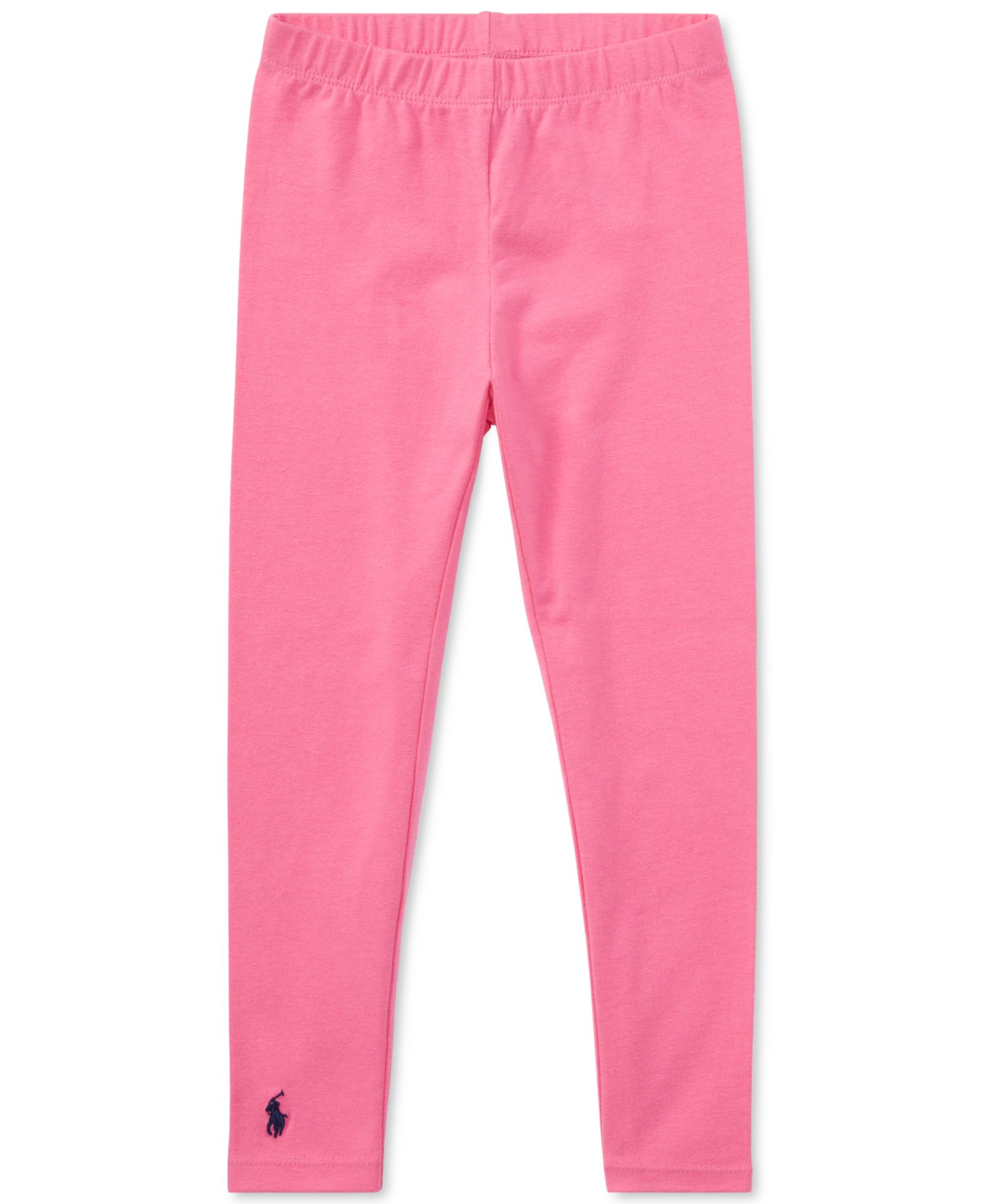 Girls 2T-6X Stretch Embroidered Pony Stretch Cotton Leggings