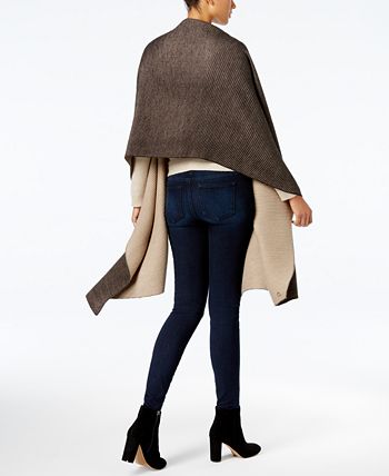 Calvin klein double faced pleated clearance blanket scarf