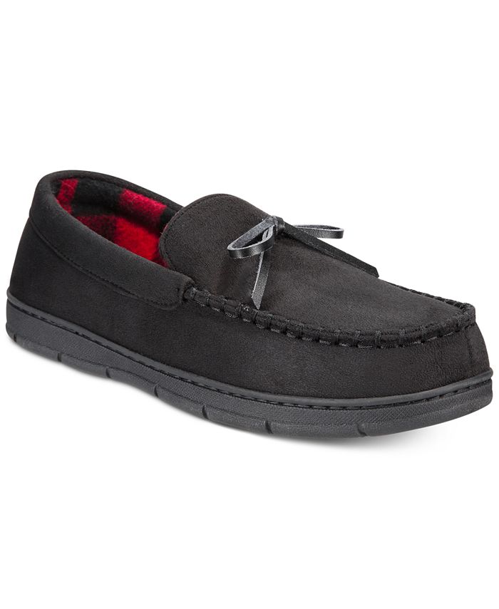 Club Room Men's Memory Foam Moccasin Slippers, Created for Macy's ...