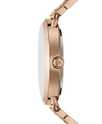 Michael Kors Women's Portia Rose Gold Stainless Steel Bracelet Watch ...