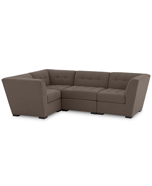 Furniture Roxanne II Performance Fabric 4Pc. "L" Modular Sofa, Created
