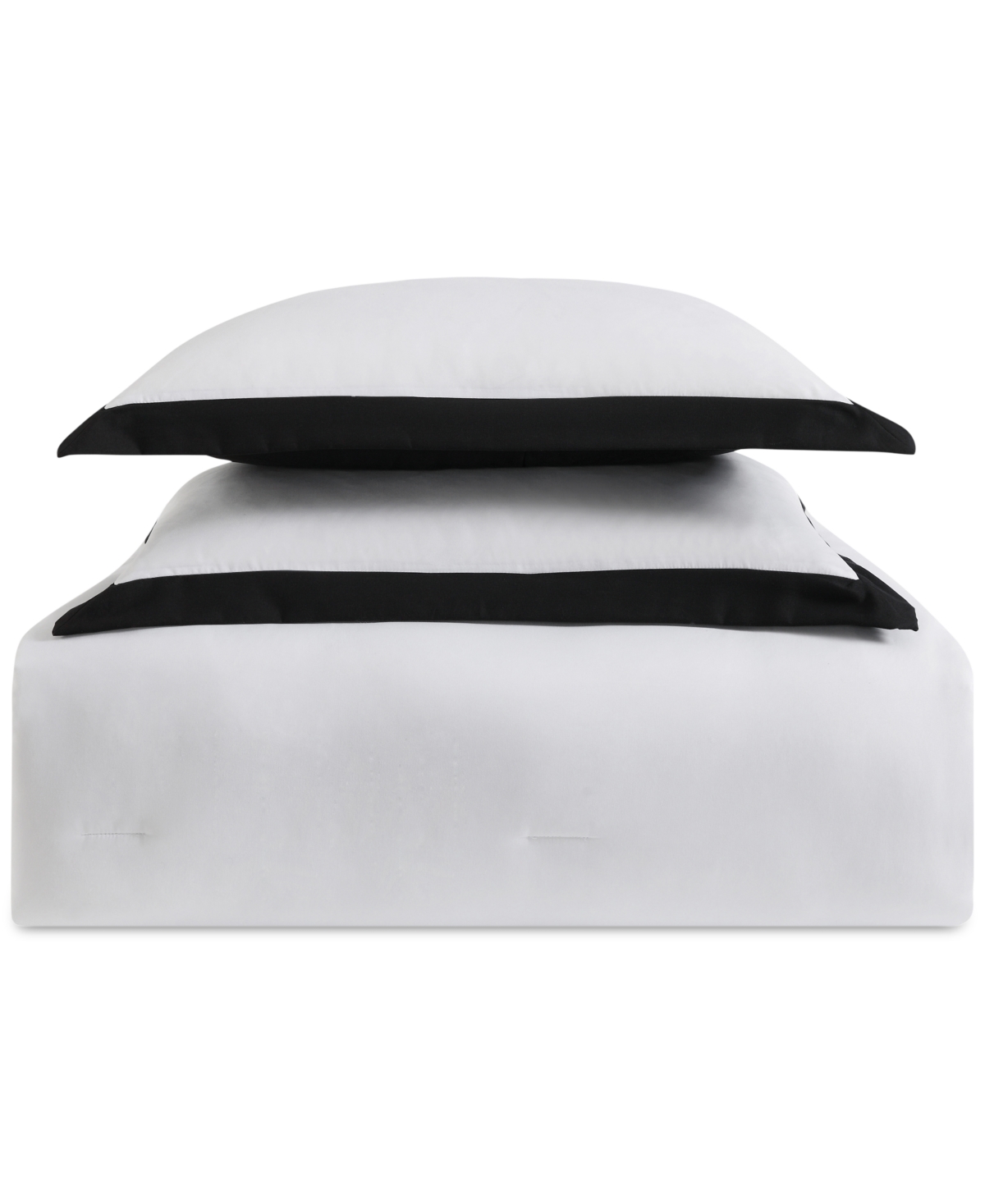Truly Soft Everyday Hotel Border 7-Pc. Duvet Cover Set - White And Black