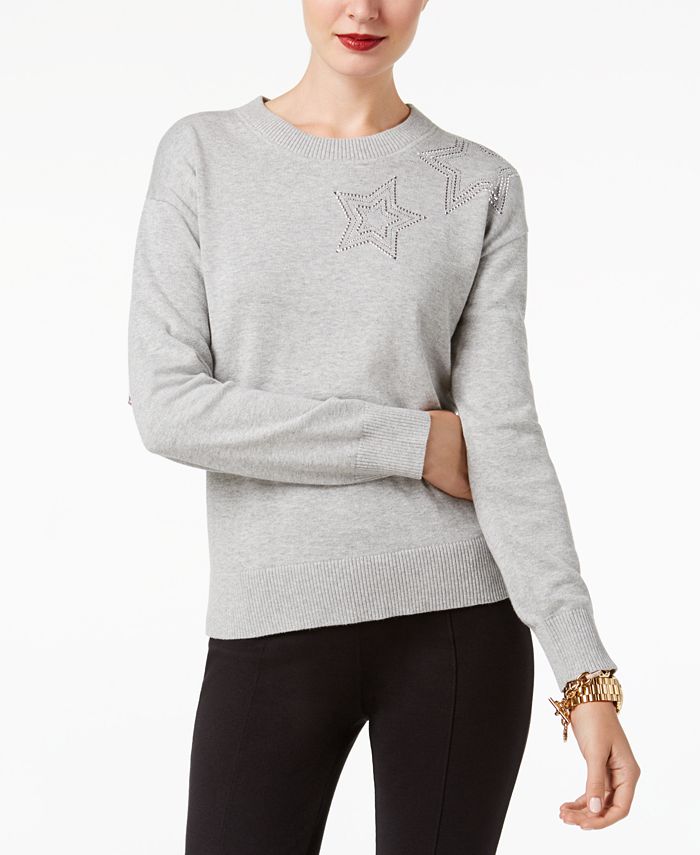Michael kors embellished sweater clearance