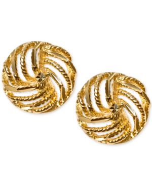 image of Decorative Love Knot Stud Earrings in 10k Gold