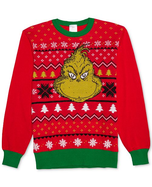 Hybrid Men's Grinch Holiday Sweater - Sweaters - Men - Macy's