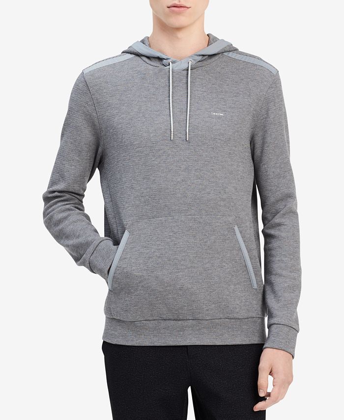 Calvin Klein Men's Textured Hooded Sweatshirt & Reviews - Hoodies ...