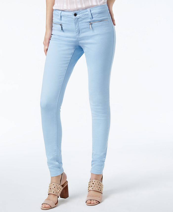 Michael Kors Izzy Zip-Pocket Skinny Jeans - Macy's