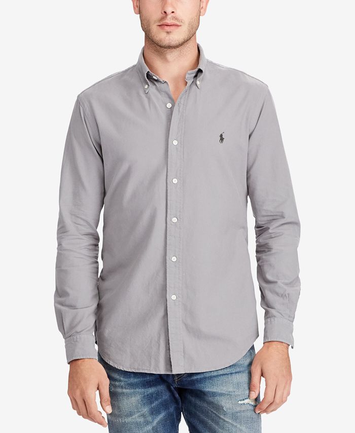Macy's polo button 2025 down shirts