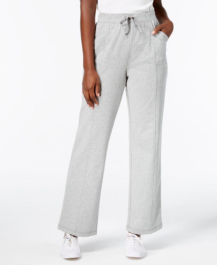 Karen Scott Petite Active Terry Drawstring-Waist Pants, Created for Macy's & Reviews - Pants
