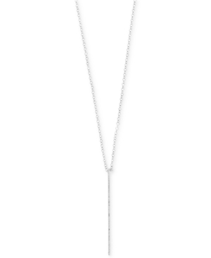 image of Pave Classica by Effy Diamond Bar Pendant Necklace (1/8 ct. t.w.) in 14k White Gold