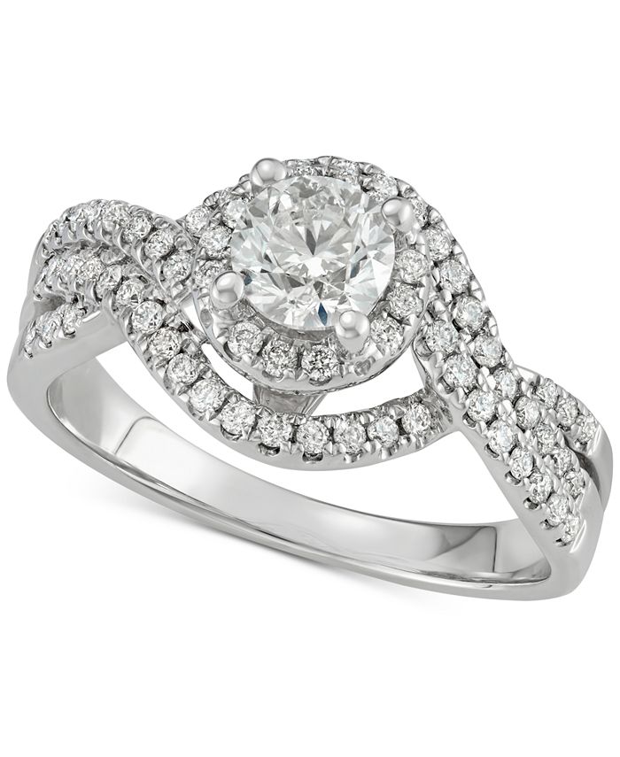 Macy's Diamond Swirl Engagement Ring (11/5 ct. t.w.) in 14k Gold Macy's