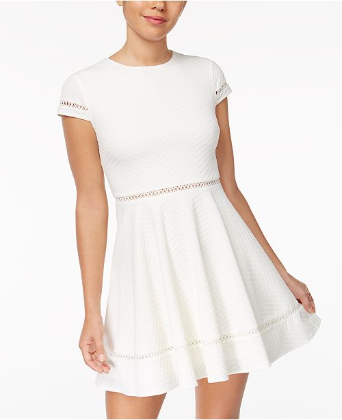 City Studios Juniors Textured Fit Flare Dress Reviews
