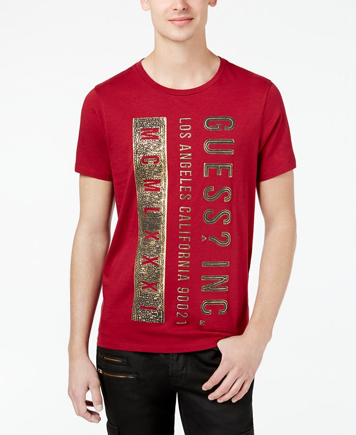 GUESS Men's Rock Metallic LogoPrint TShirt Macy's