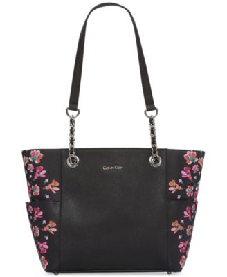 calvin klein bag with flowers