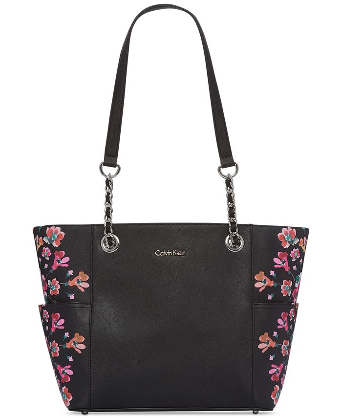 Calvin Klein Floral Printed Tote & Reviews - Handbags & Accessories - Macy's