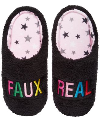 PJ Couture - Women's Faux Real Fleece Slippers