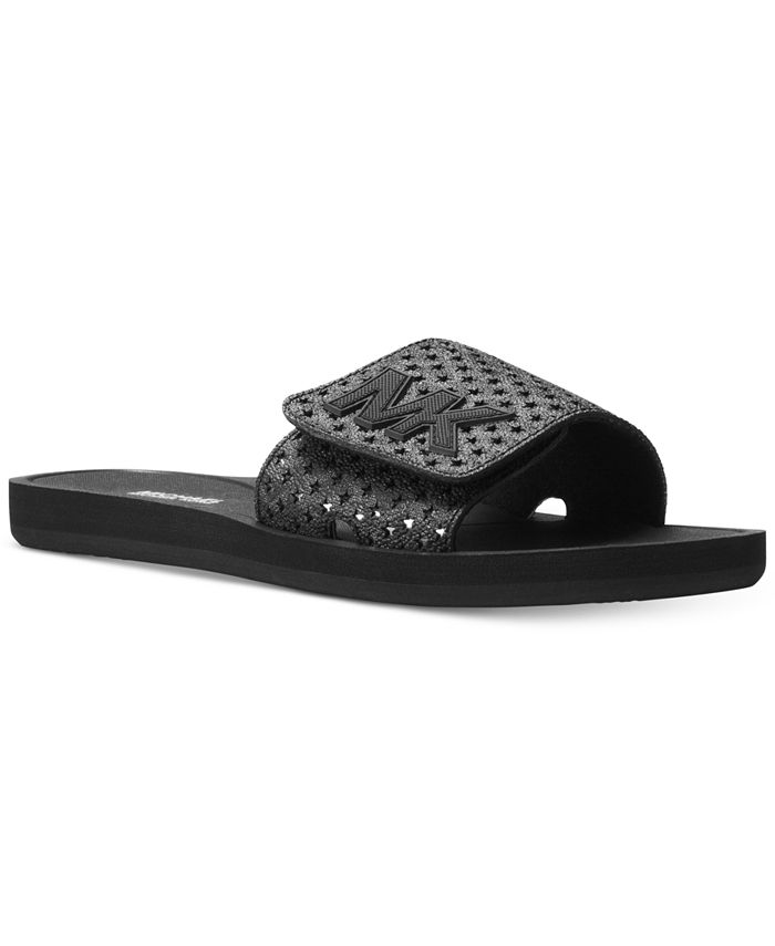 Michael Kors Perforated Star Slide Sandals - Macy's