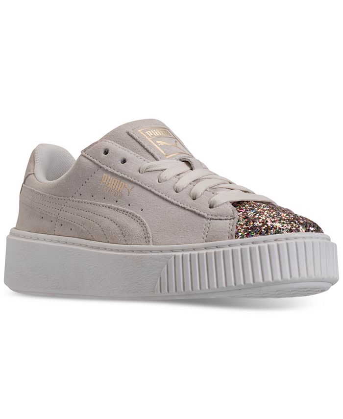 Puma Women's Suede Platform Crushed Gem Casual Sneaker Macy's