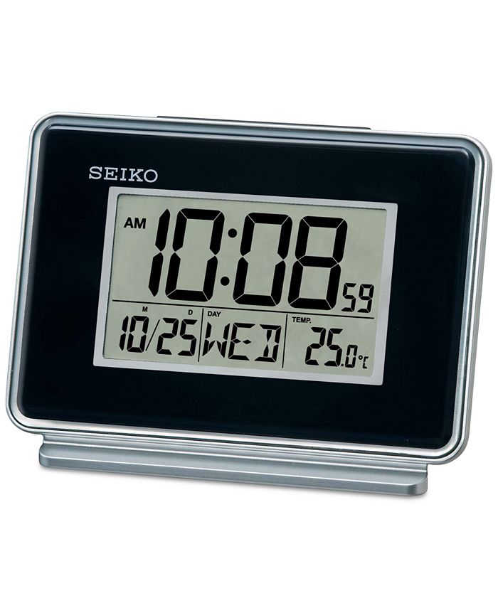 Seiko Black Digital Dual Alarm Clock & Reviews - All Watches - Jewelry &  Watches - Macy's