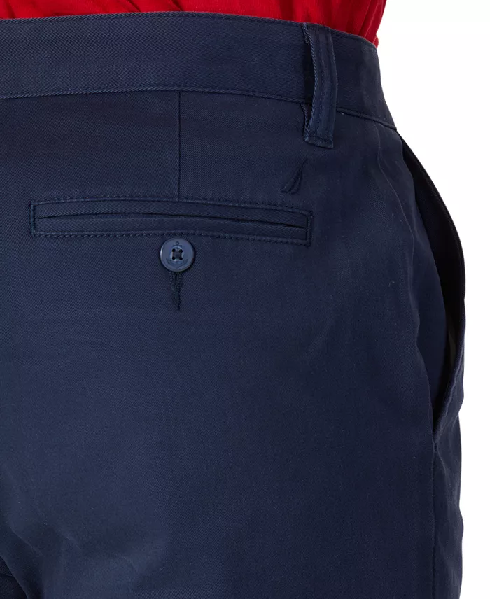 Men's Classic-Fit Stretch Solid Flat-Front Chino Deck Pants - thumbnail 8