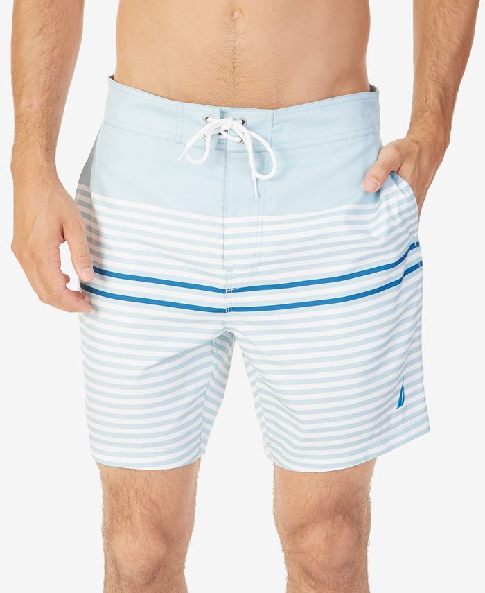 Nautica Men's Quick-Dry Striped Swim Trunks - Macy's