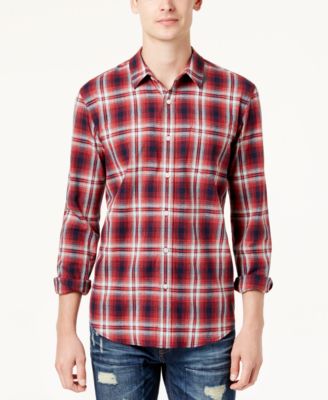 American Rag - Men's Slim-Fit Plaid Shirt Shirt