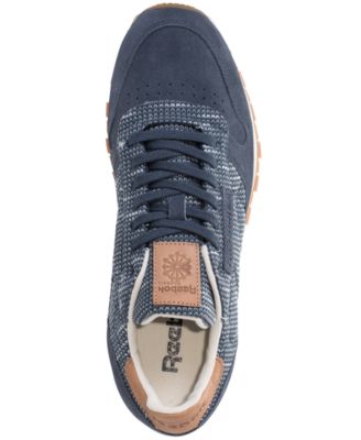 Reebok Men's Classic Leather EBK Casual Sneakers from Finish Line