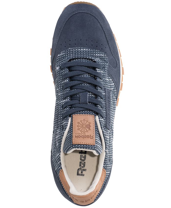 Reebok Men's Classic Leather EBK Casual Sneakers from Finish Line Macy's