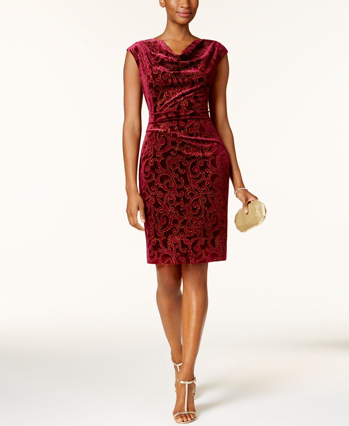 Jessica Howard Velvet Dress Velvet Dresses Cocktail And Party Jessica Howard  Plus Size Dresses