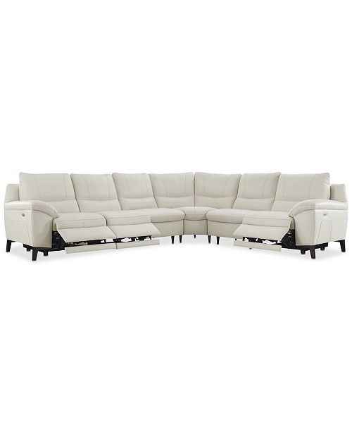 Furniture Closeout Stefana 6 Pc Sectional Sofa With 3 Power