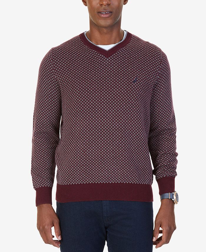 Nautica Men's Birdseye Jacquard Sweater - Macy's