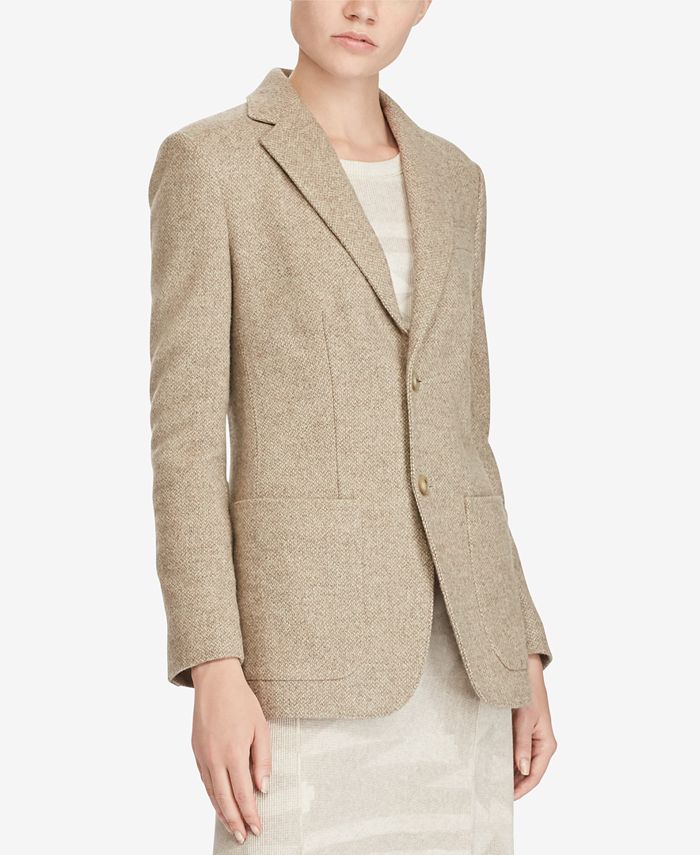 Polo Ralph Lauren Tweed Blazer & Reviews - Jackets & Blazers - Women -  Macy's