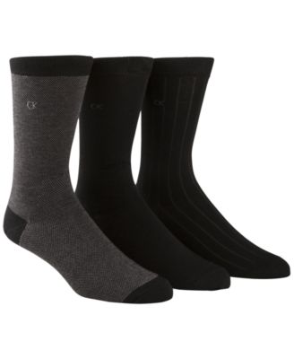 Calvin Klein - Men's 3-Pk. Birdseye Ribbed Socks