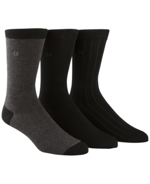 Calvin Klein Men's 3-Pk Birdseye Socks